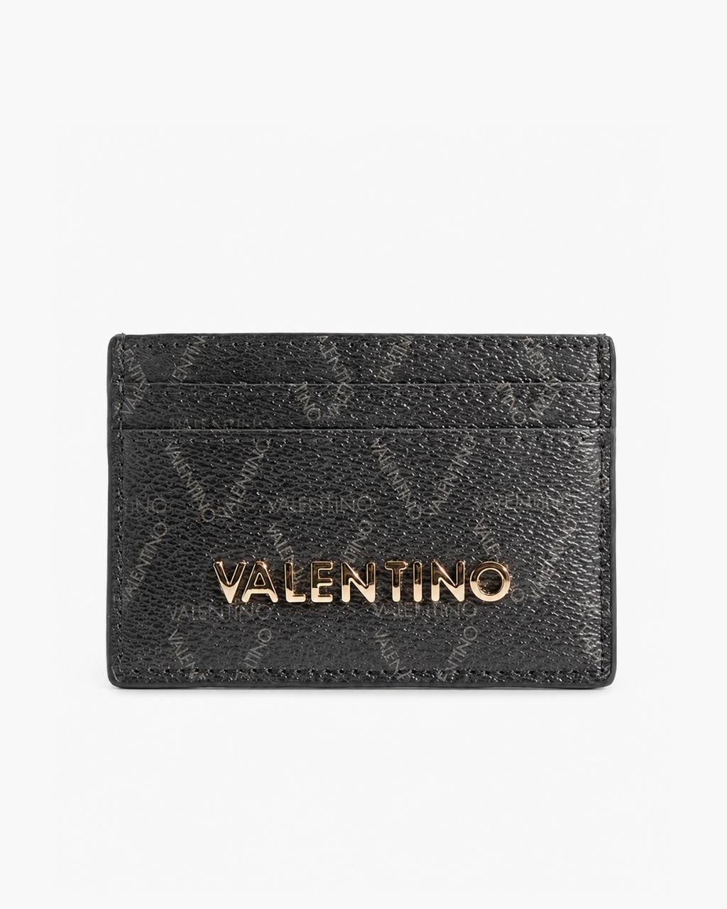 Valentino Bags Multi-Slot Slimline Credit Card Holder - Quilted Black / Gold - image 1