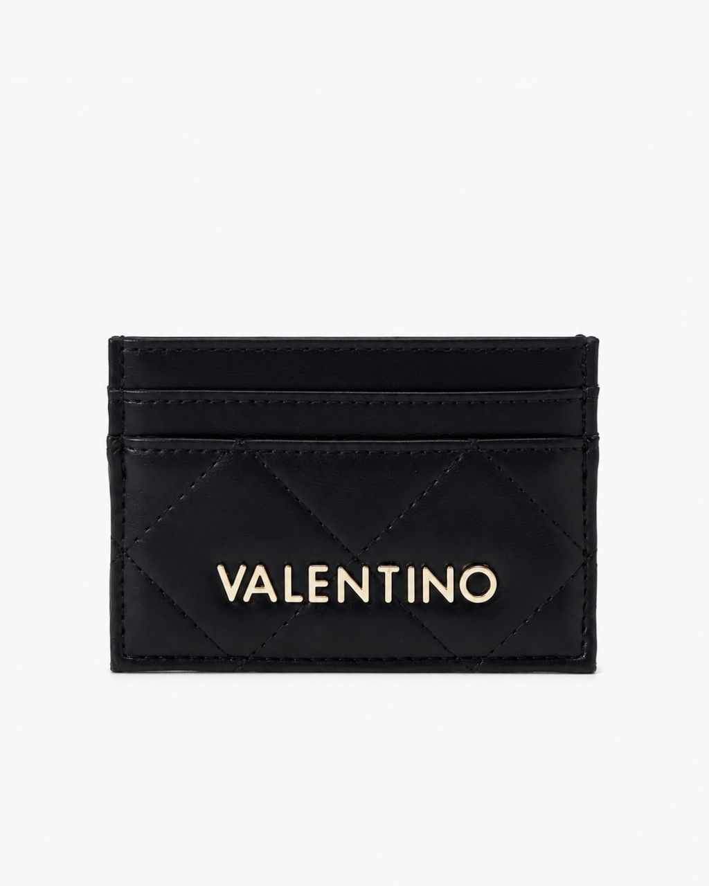 Valentino Bags Multi-Slot Slimline Credit Card Holder - Smooth Black / Gold - image 1