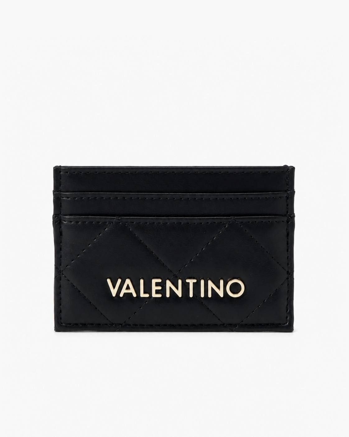 Valentino Bags Multi-Slot Slimline Credit Card Holder - Smooth Black / Gold - image 1