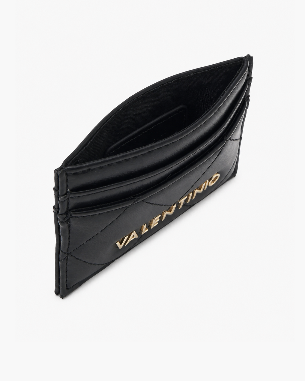 Valentino Bags Multi-Slot Slimline Credit Card Holder - Smooth Black / Gold - image 2