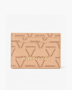 Valentino Bags Multi-Slot Slimline Credit Card Holder - Tan Monogram / Gold - image 1